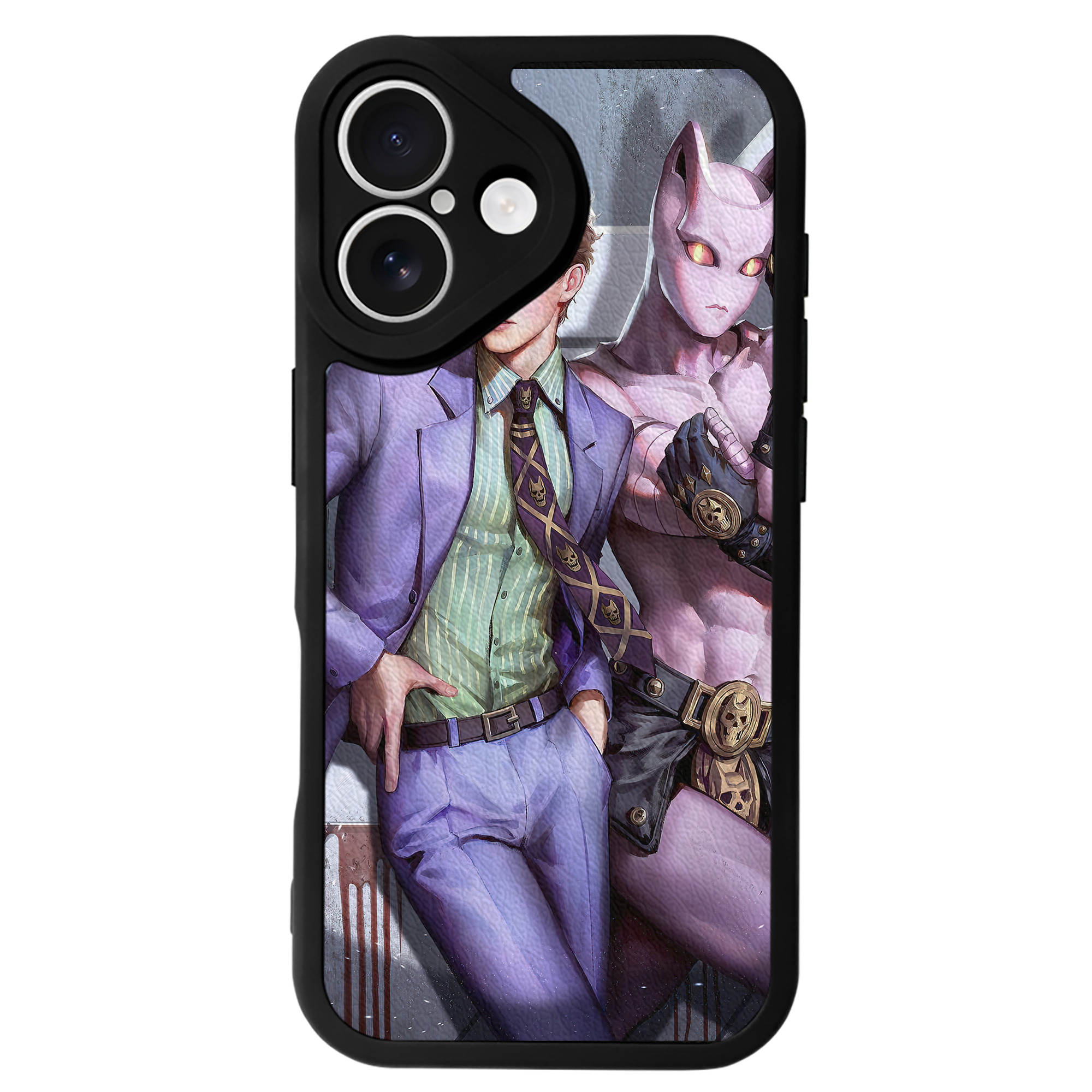 （画像用） ジョジョの奇妙な冒険 JoJo's Bizarre Adventure 【iPhone 16シリーズ対応】シリコンスマホケース（レザー調） 材質：シリコン